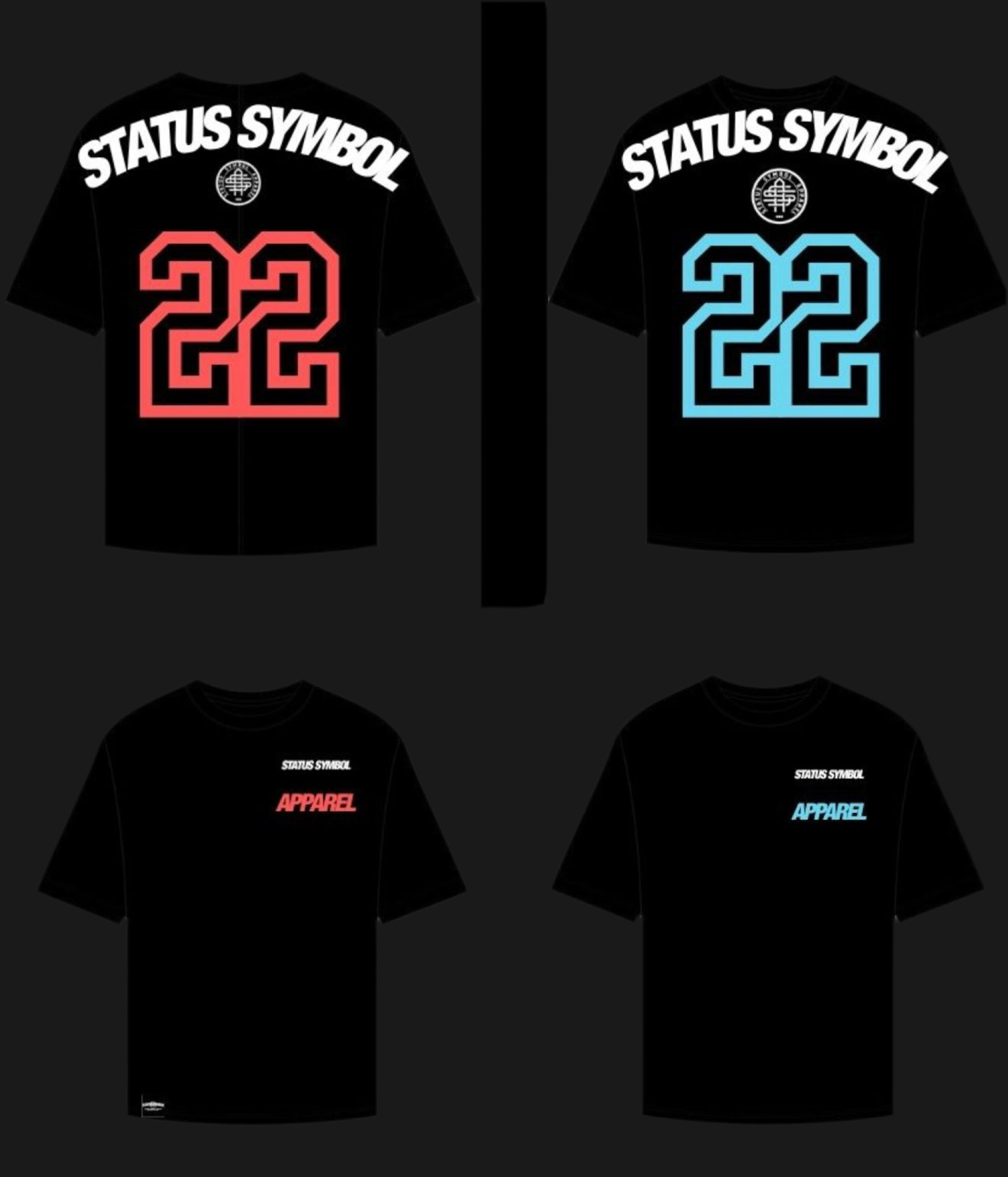 statussymbol coral red 22 t-shirt